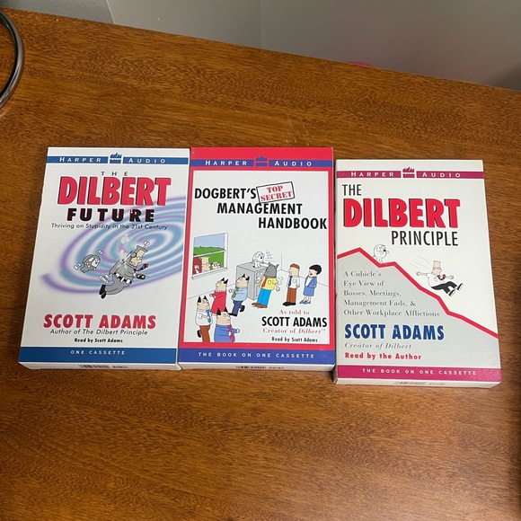 Set of 3 Dilbert Audio Books on Cassette Scott Adams - Picture 1 of 4